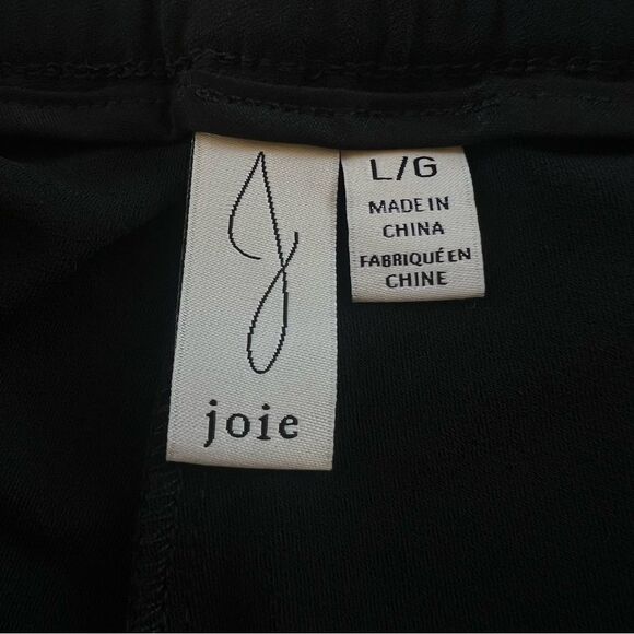Joie Black Pull On Elastic Drawstring Waist Straight Leg Relaxed Fit Pants SZ L - Picture 7 of 13